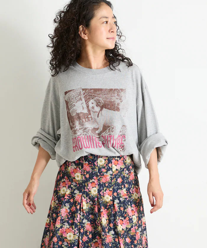 Dog Photo Print Long Sleeve T