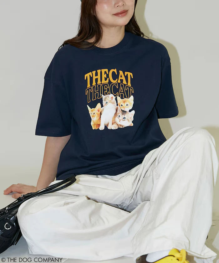 THE DOG / THE CAT Collegiate Style T-Shirt Limited Edition
