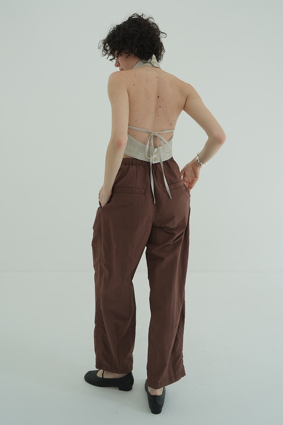 HALTER HIGH NECK CAMISOLE TOPS