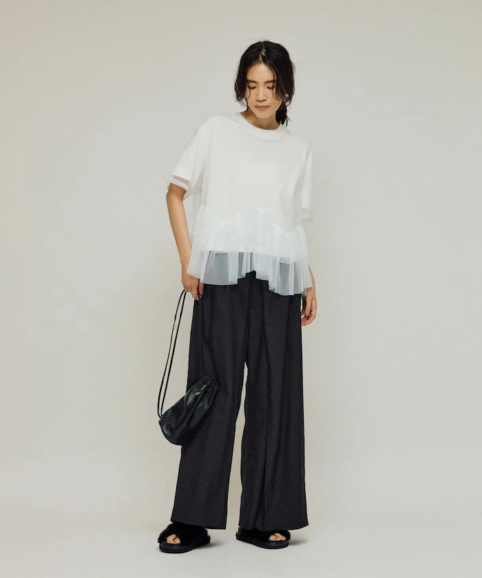 Front Tuck Wide Slack Pants / Loose Silhouette