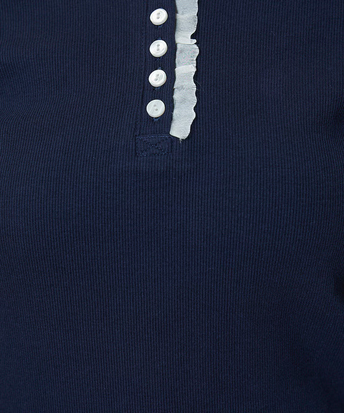 Lace Insert Long Sleeve T-Shirt