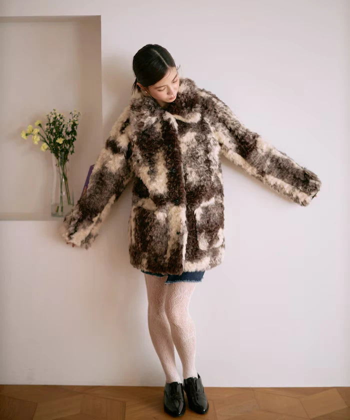 Fake Fur Mid-Length Coat / Fur Coat