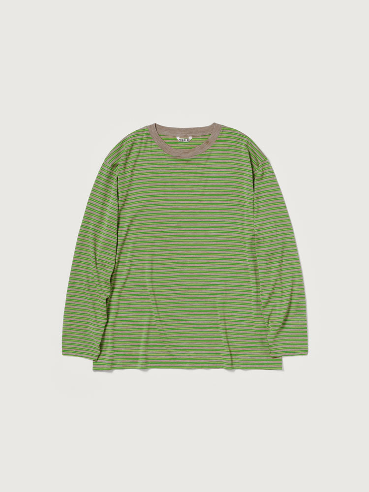 SOFT SMOOTH WOOL STRIPE JERSEY L/S TEE