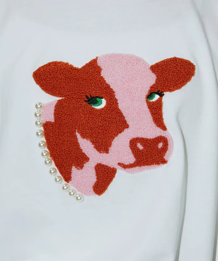 Big T-shirt with Pearl and Sagara Embroidery - Limited Edition