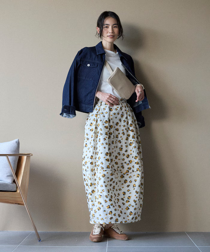 Flower Sheer Jacquard Cocoon Skirt - Released on February 12 at 12:00
