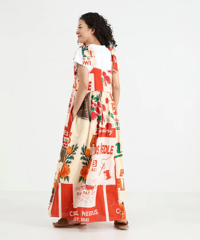 India FEEDBAG Print Shoulder Ribbon Camisole Dress