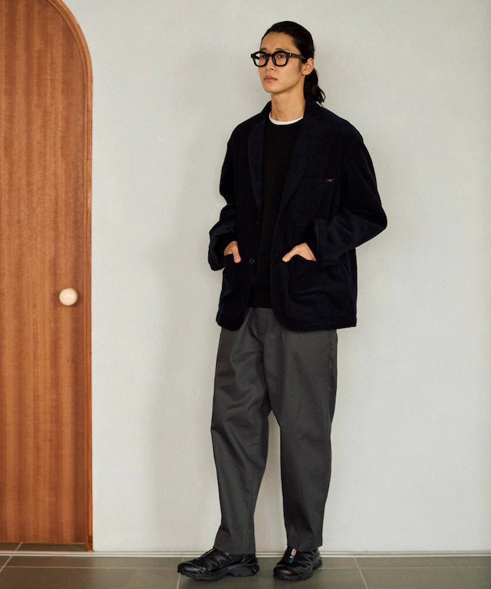 Wide Silhouette Drawstring Chino Pants / Tapered Silhouette Easy Chino Pants