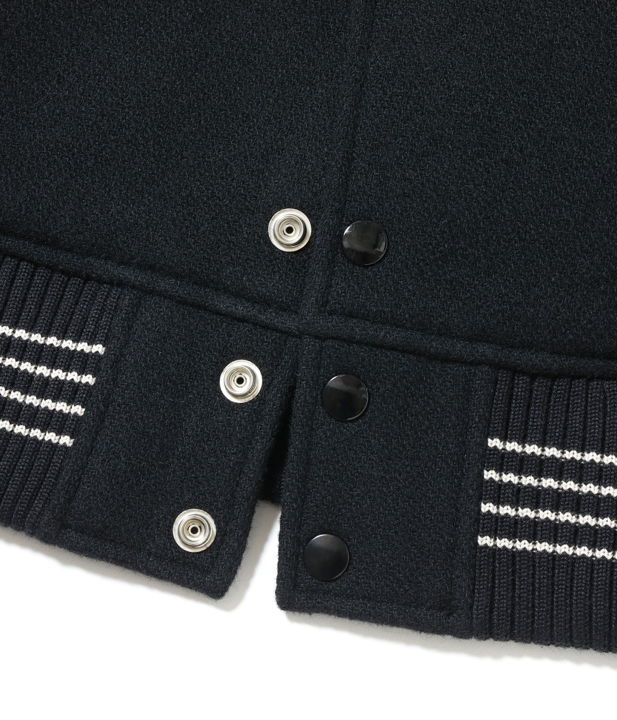 30oz. WOOL MELTON AWARD JACKET “MAVERICKS” (BLACK)