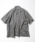 Linen Open Collar Short Sleeve Shirt