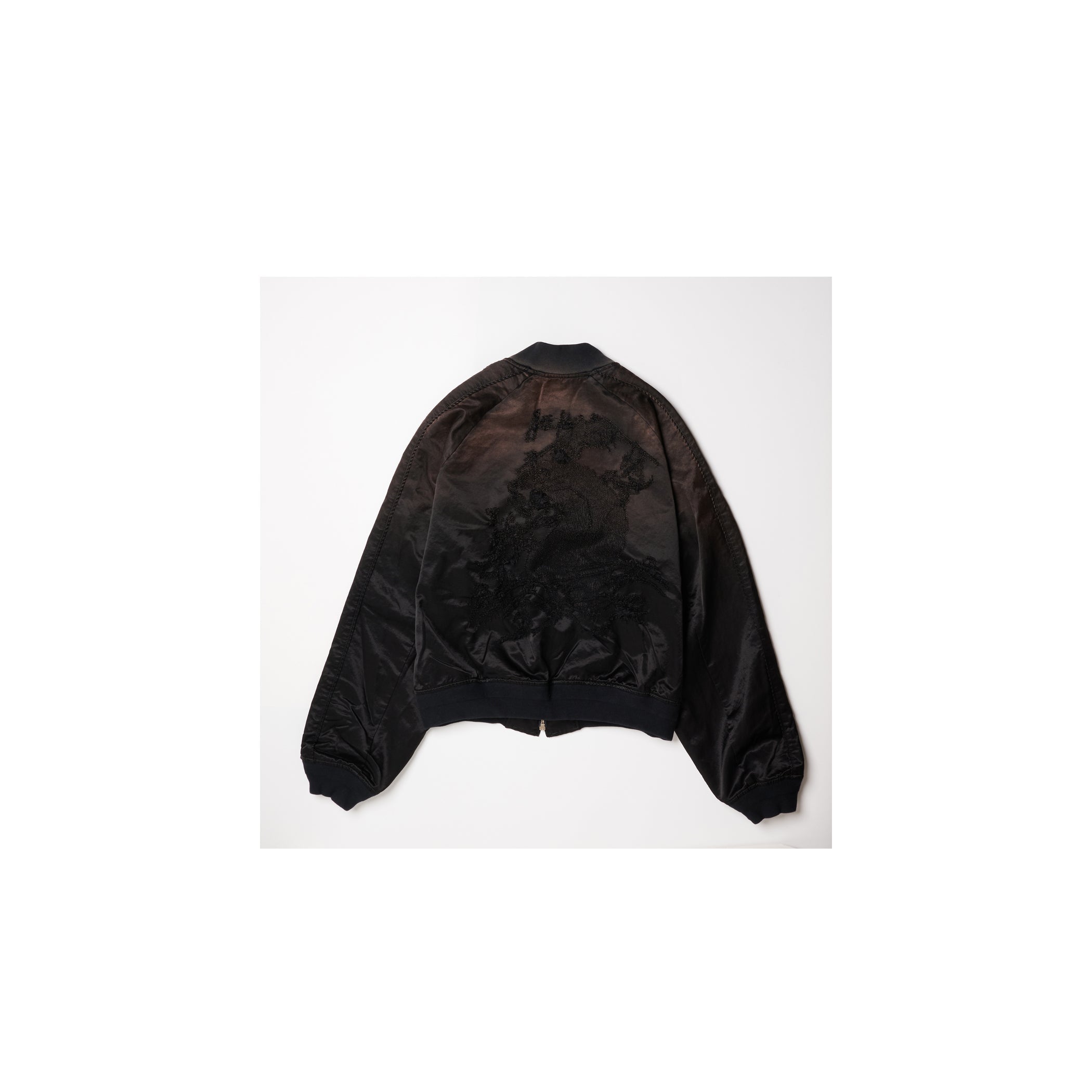 THREADLESS AIR EMBROIDERY SOUVENIR JACKET : BLACK