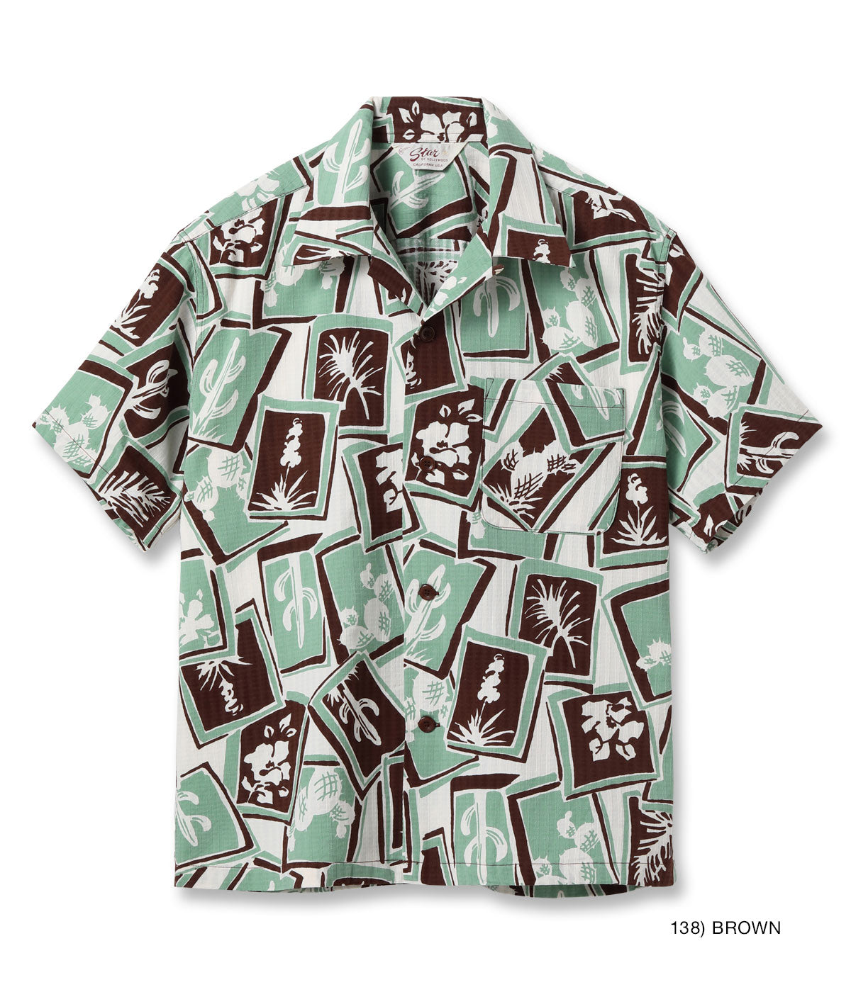 DOBBY COTTON OPEN SHIRT ���CACTUS���