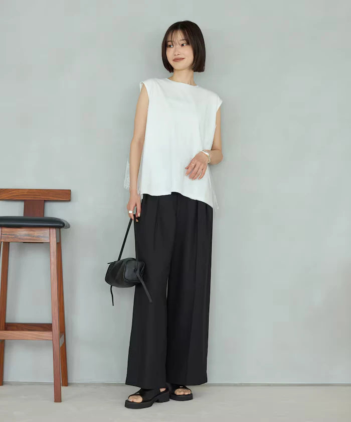 Organic Cotton Tulle Lace Docking Top