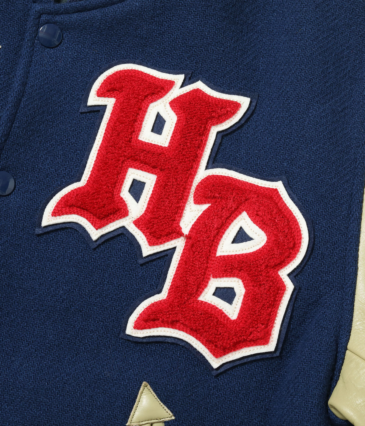 30oz. WOOL MELTON AWARD JACKET “BULLDOGS” (NAVY)