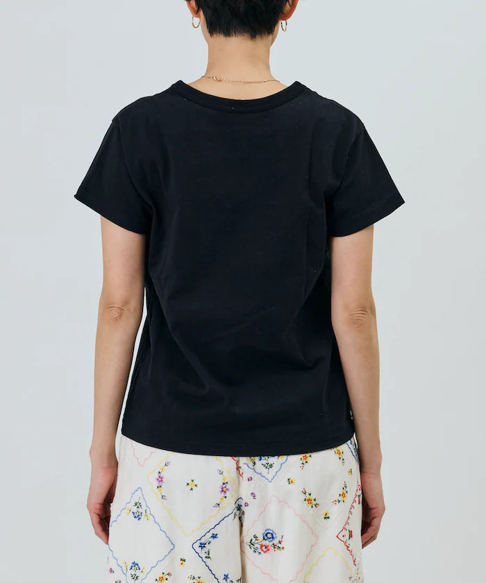 Oil Cut Processing Crew Neck T-Shirt