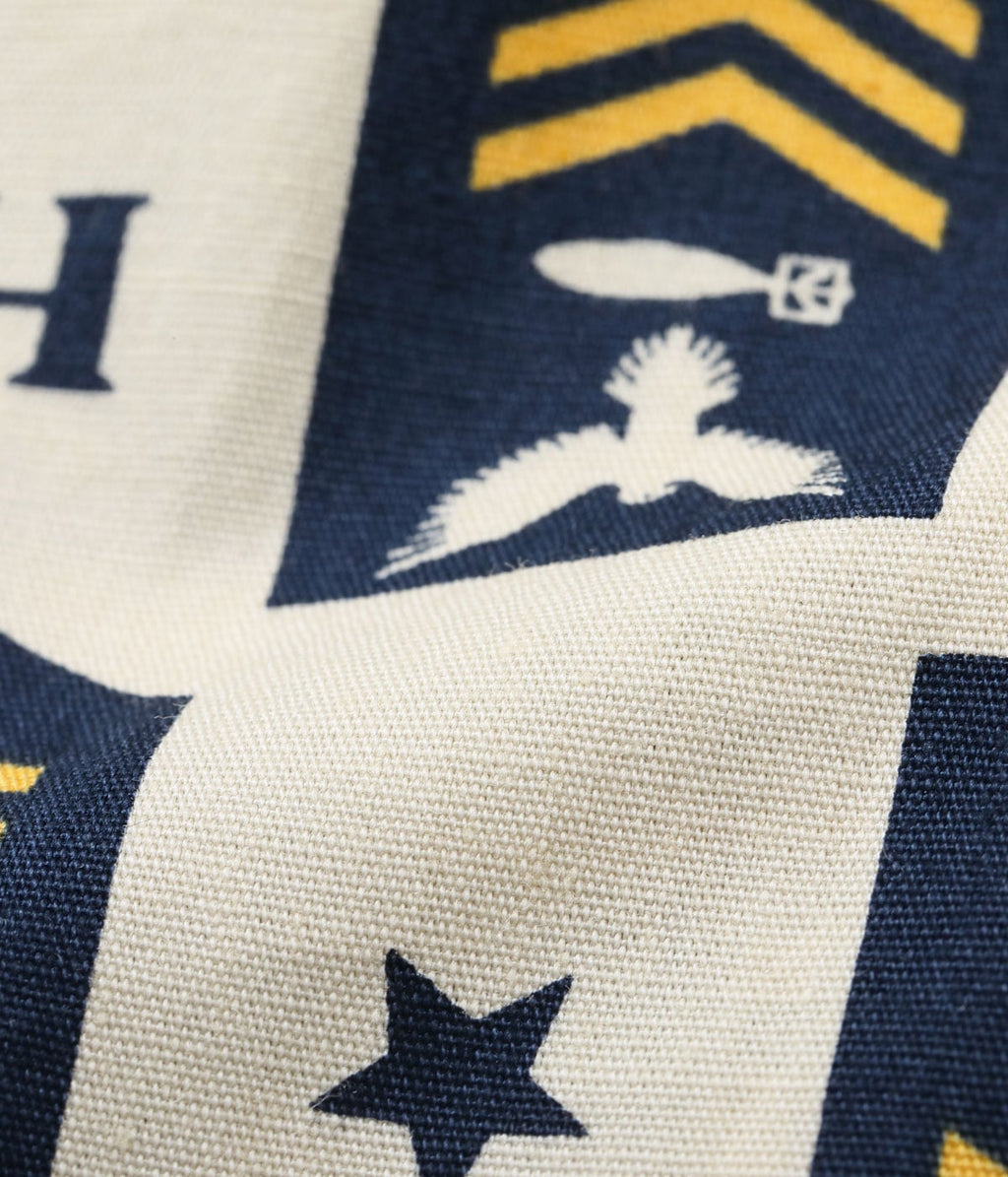 Cotton Broad Hawaiian Shirt 'Navy's Chevron'