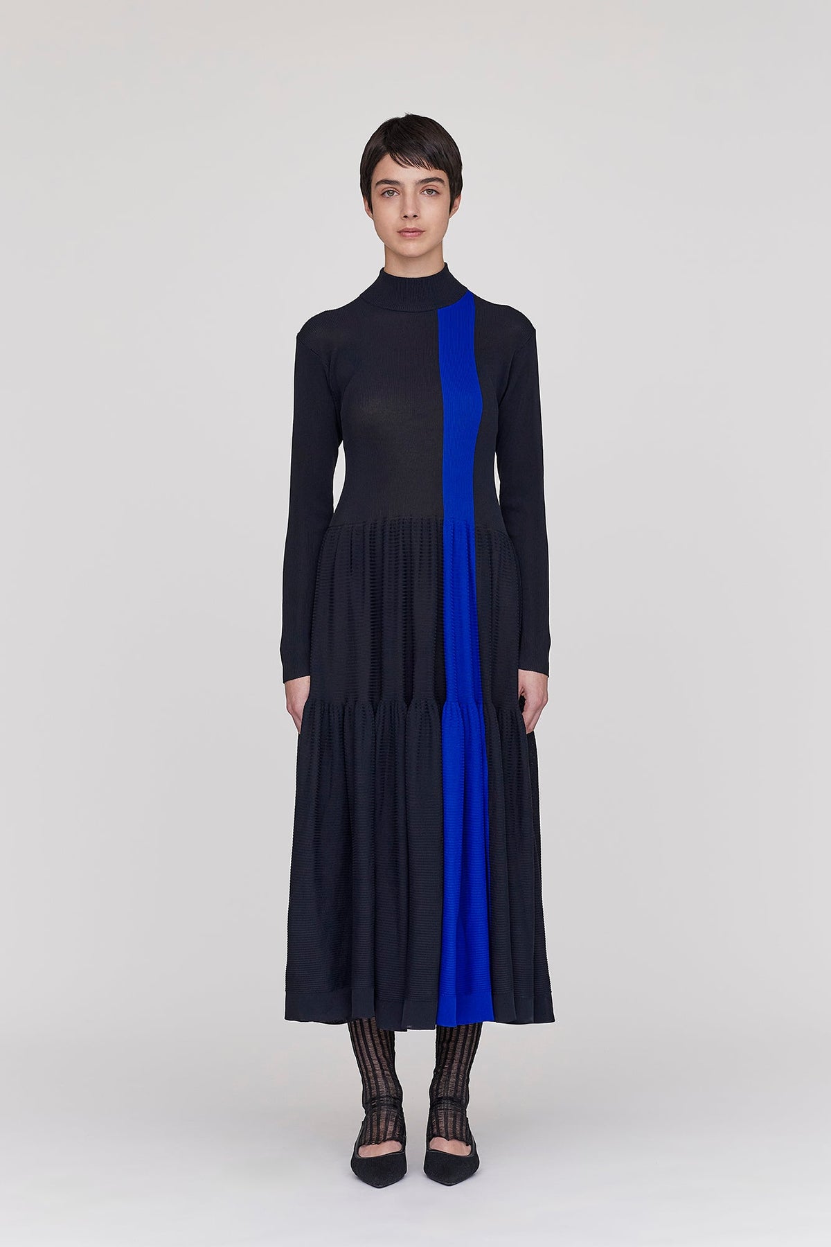 CASCADES MOCKNECK LONG SLEEVE DRESS