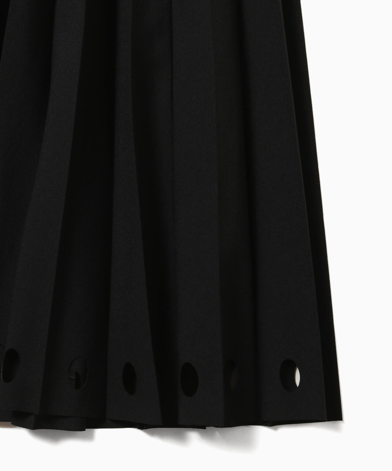 PE melange twill pleats skirt (W)