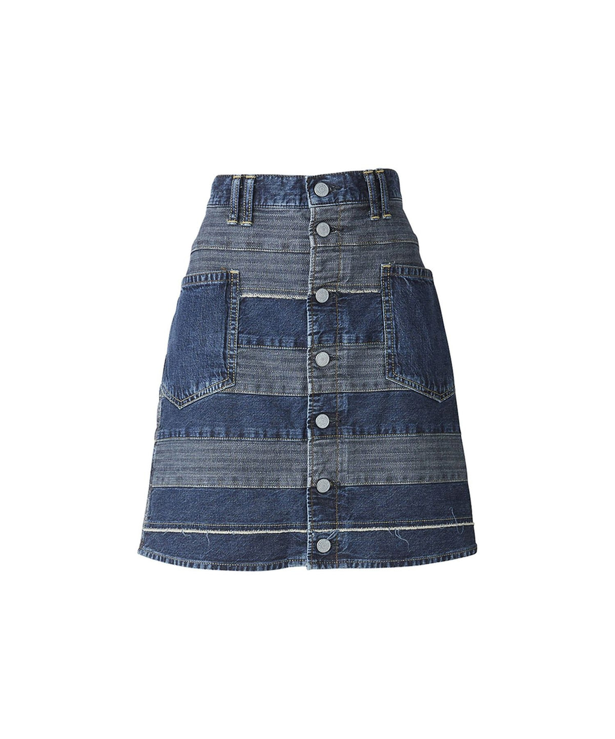 Scratch A-Line Denim Mini Skirt