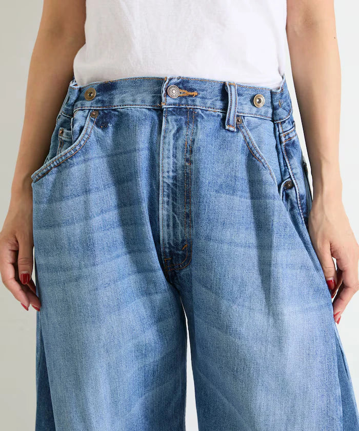 Vintage Remake Tuck Denim Pants