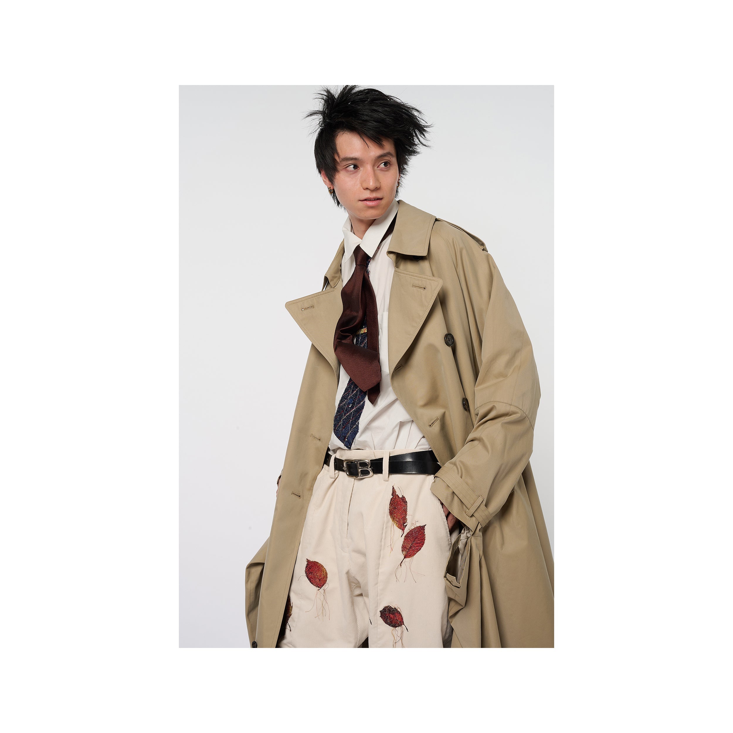 SHAPE MEMORY SHIJIRA TIE：BLACK