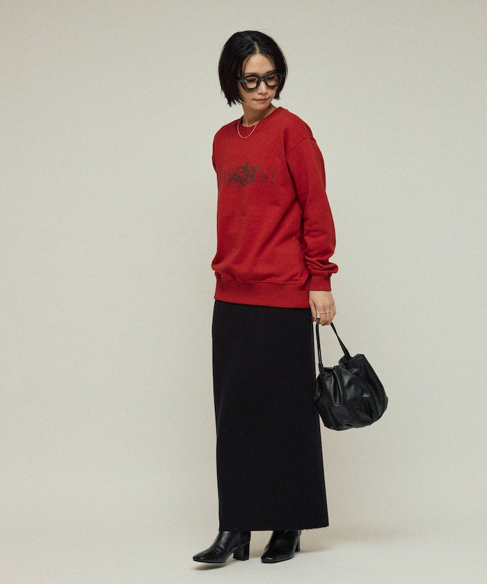 Organic Cotton Animal Logo Print Sweat / CAT / Relaxed Fit / French Terry Sweat