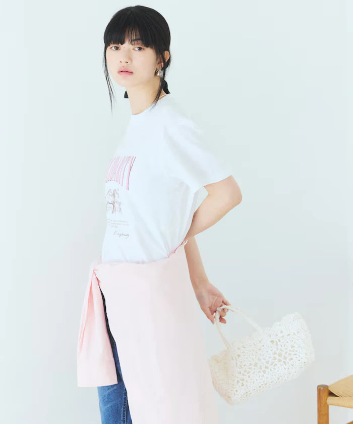 Comfortable Logo Horse Print Crew Neck T-Shirt