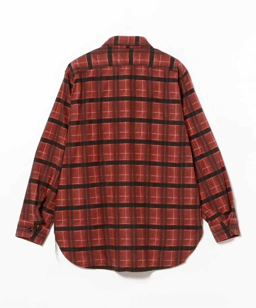 Engineered Garments Work Shirt - Cotton Printed Plaid Flannel