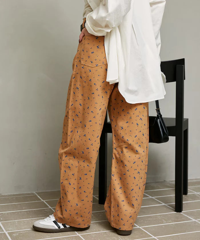 Floral Print Curved Pants Limited Edition