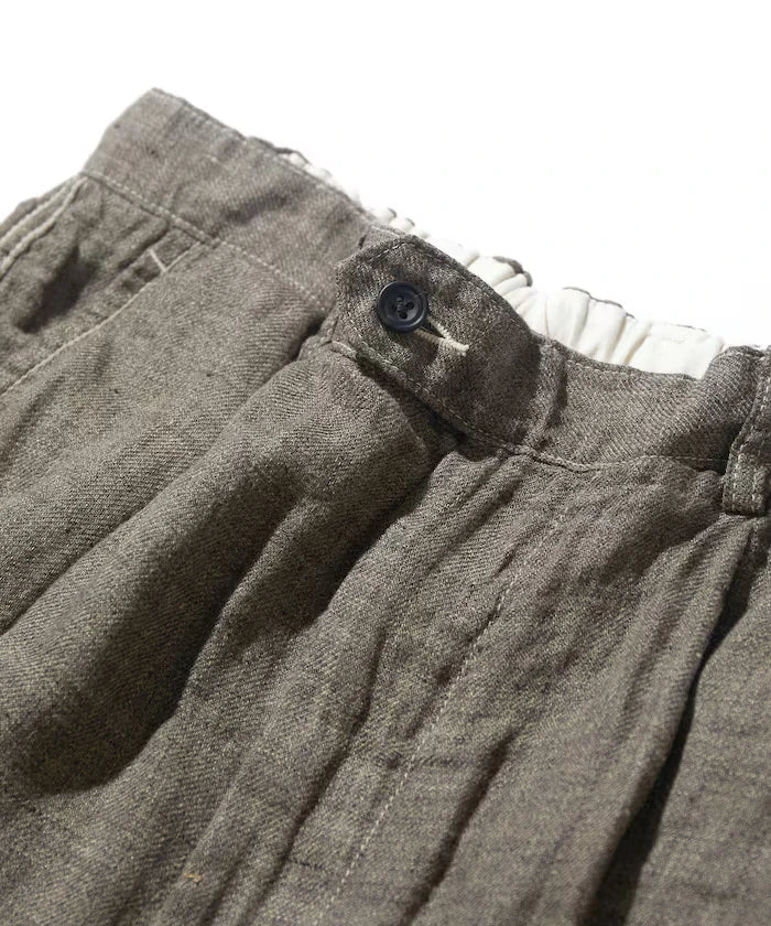 French Linen Tweed 1 Tuck Trousers