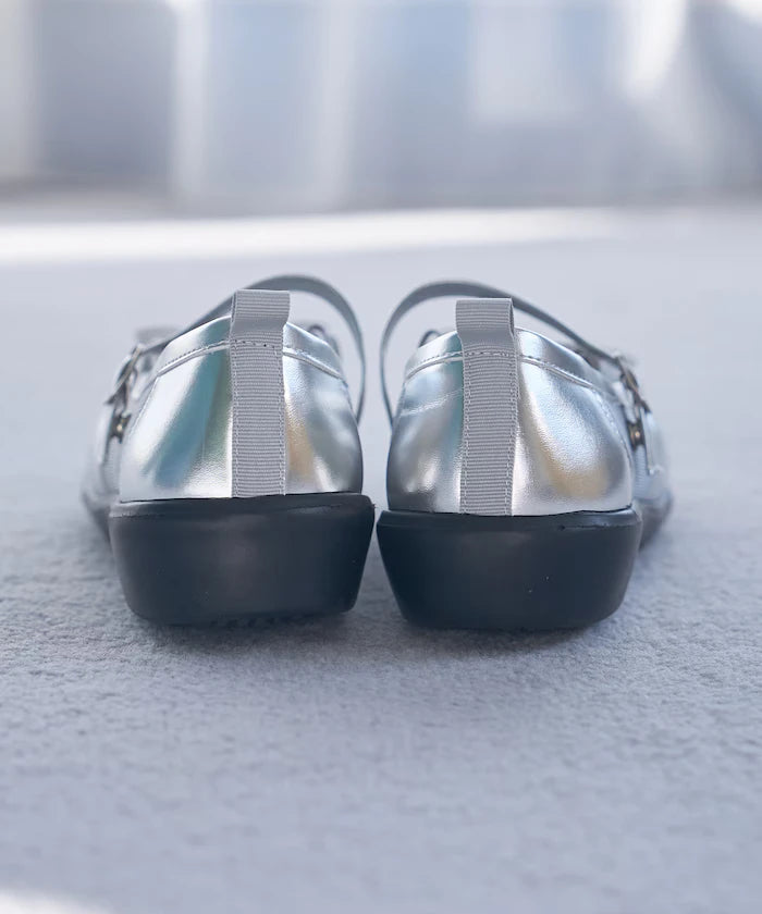 Lace-Up Mesh Ballet Shoes