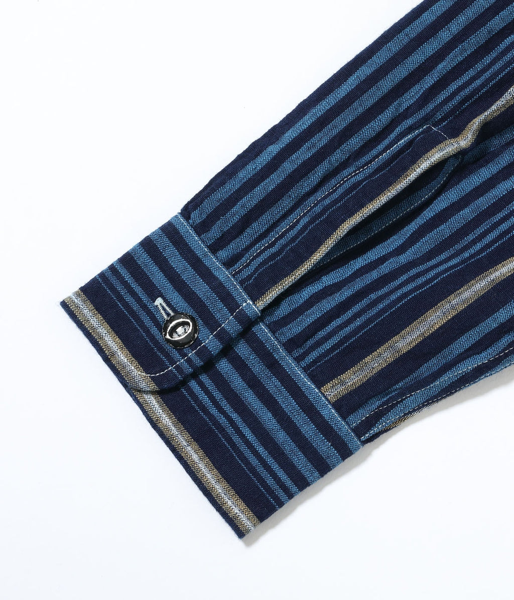 FICTION ROMANCE 5.5oz. INDIGO STRIPE WORK SHIRT
