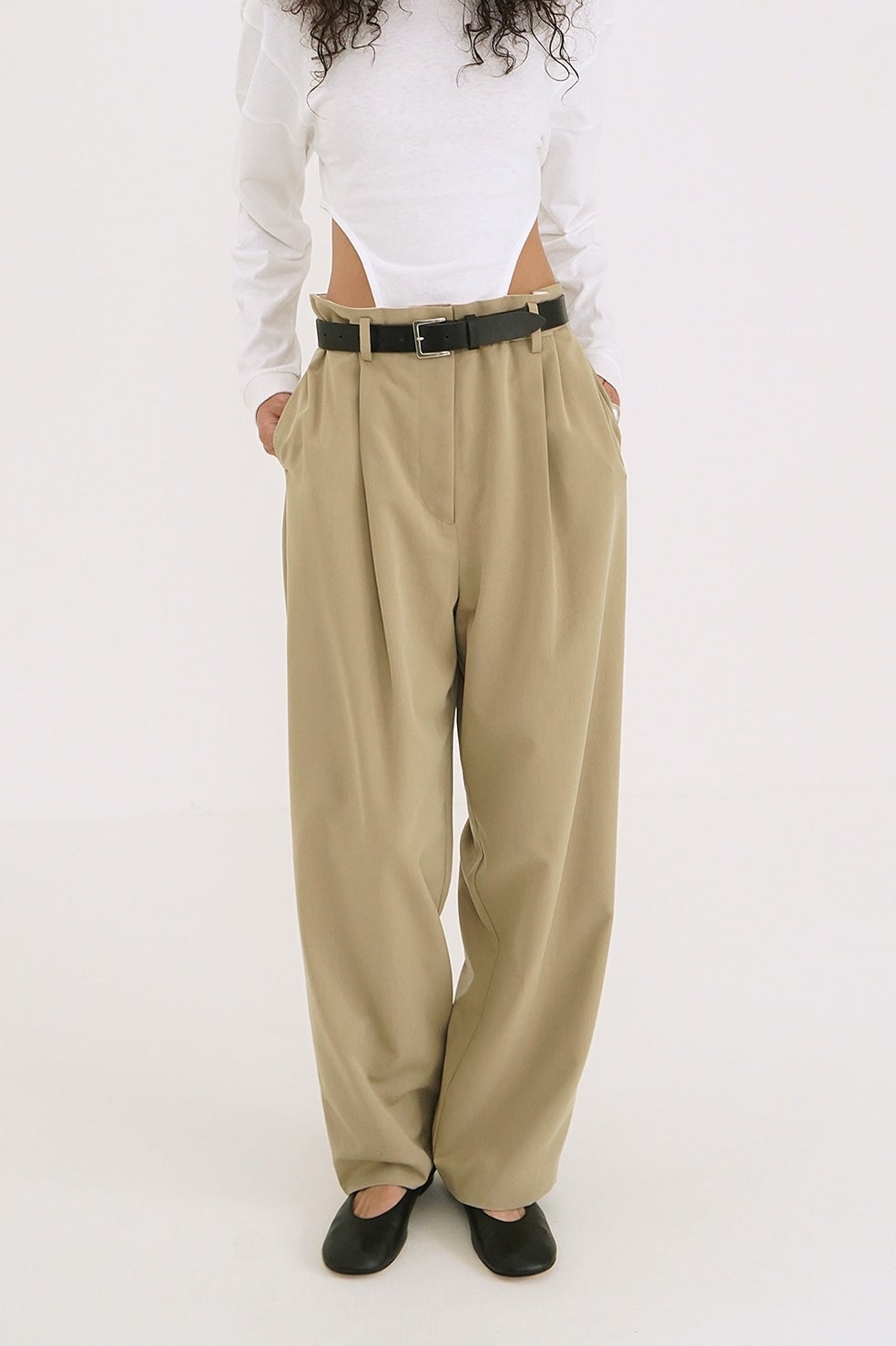 WAIST BELT DAD PANTS