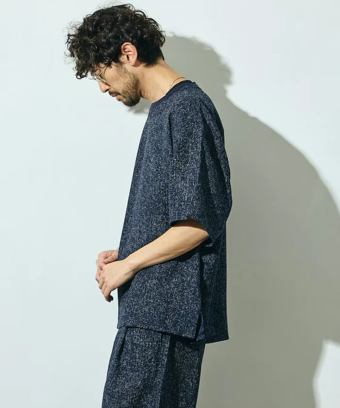 Dry Touch Summer Tweed Short Sleeve Crew Neck