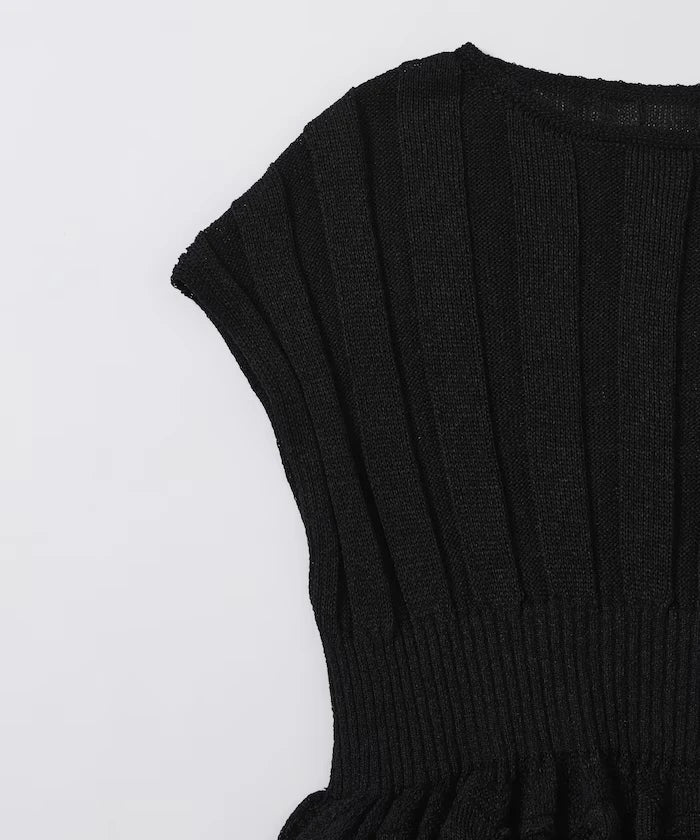 Japan Made Whole Garment Peplum Top