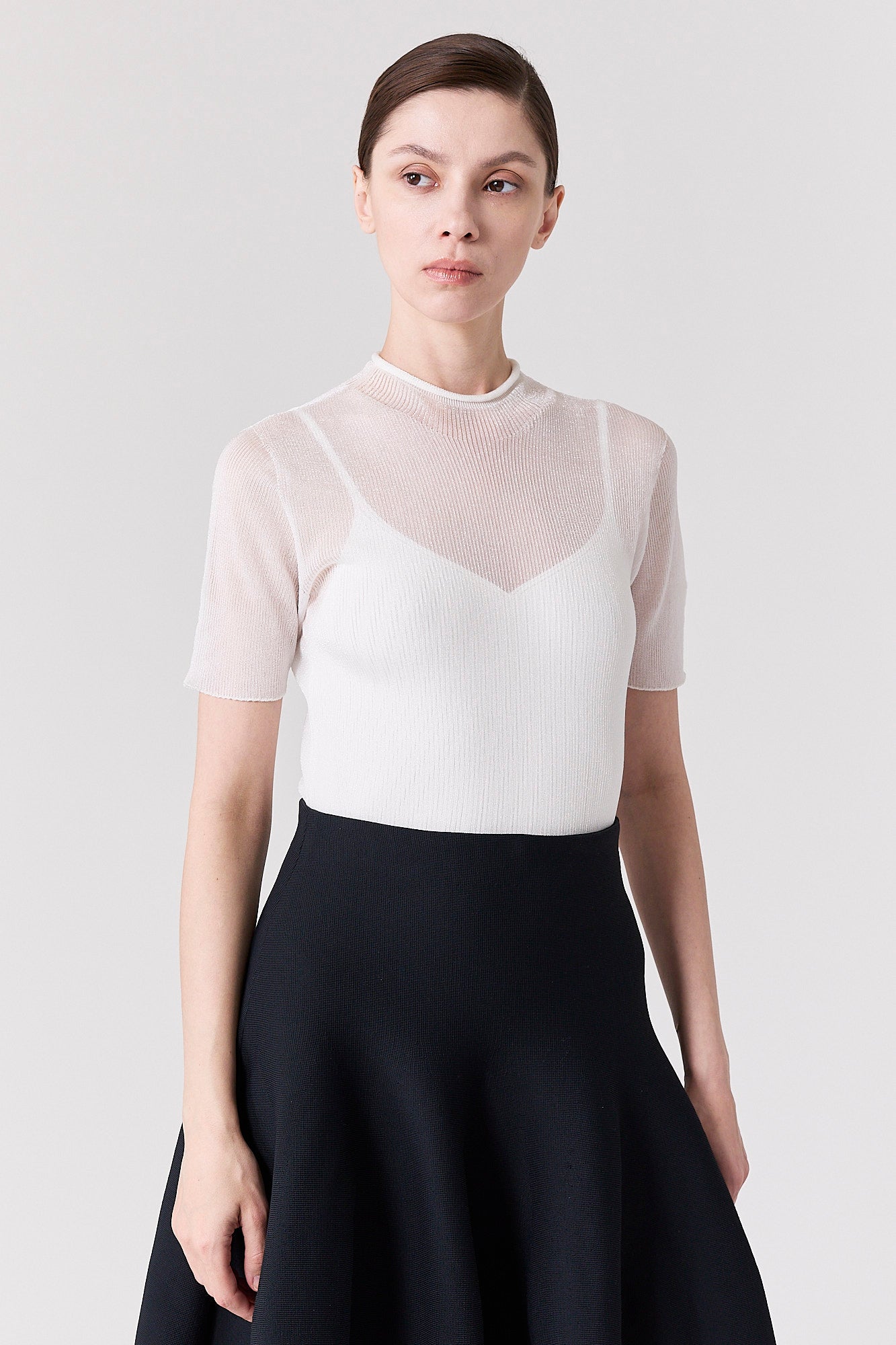 PORTRAIT LUCENT SHORT SLEEVE TOP