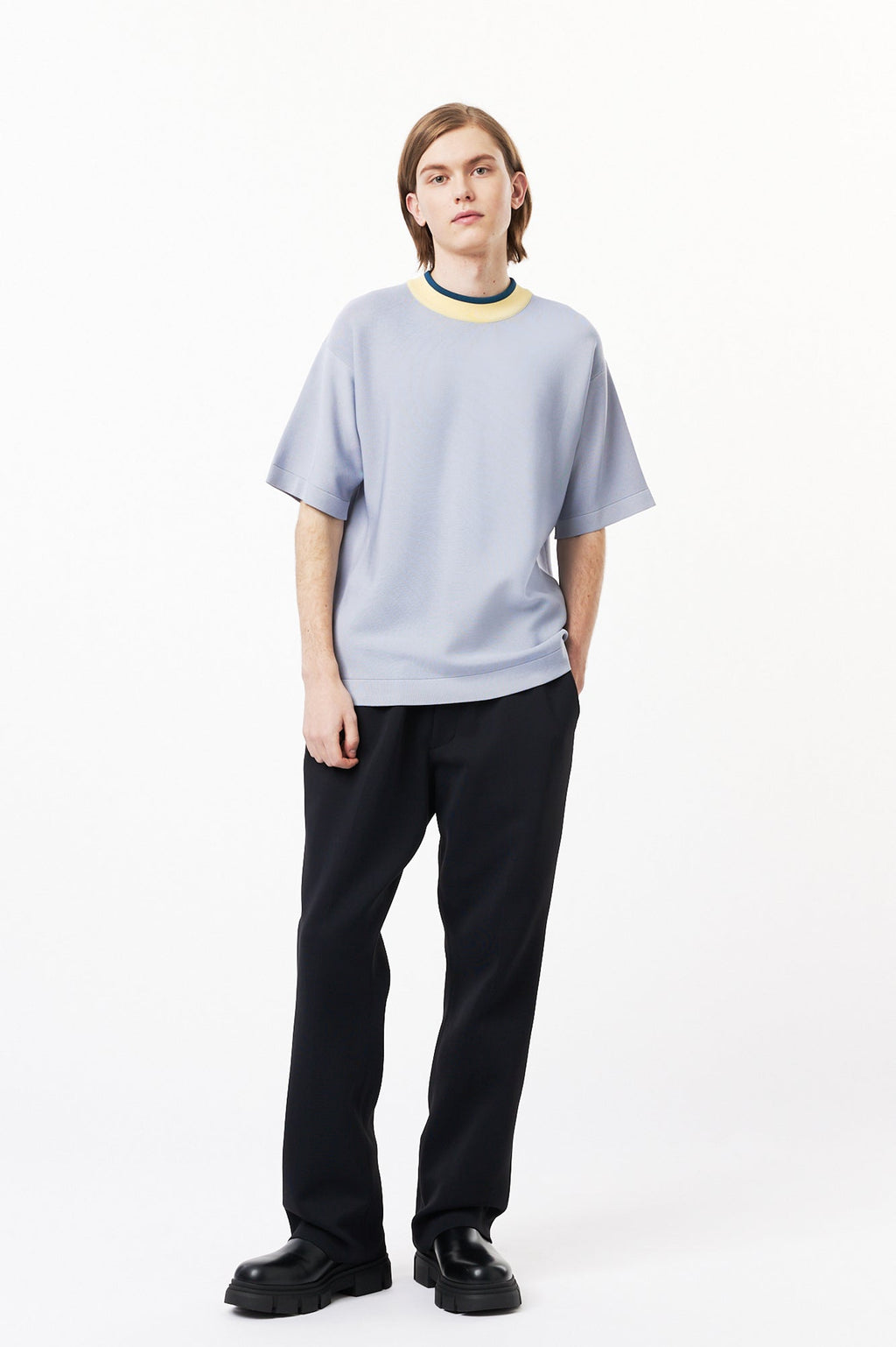 CUPRO GARTER SHORT SLEEVE TEE SHIRT