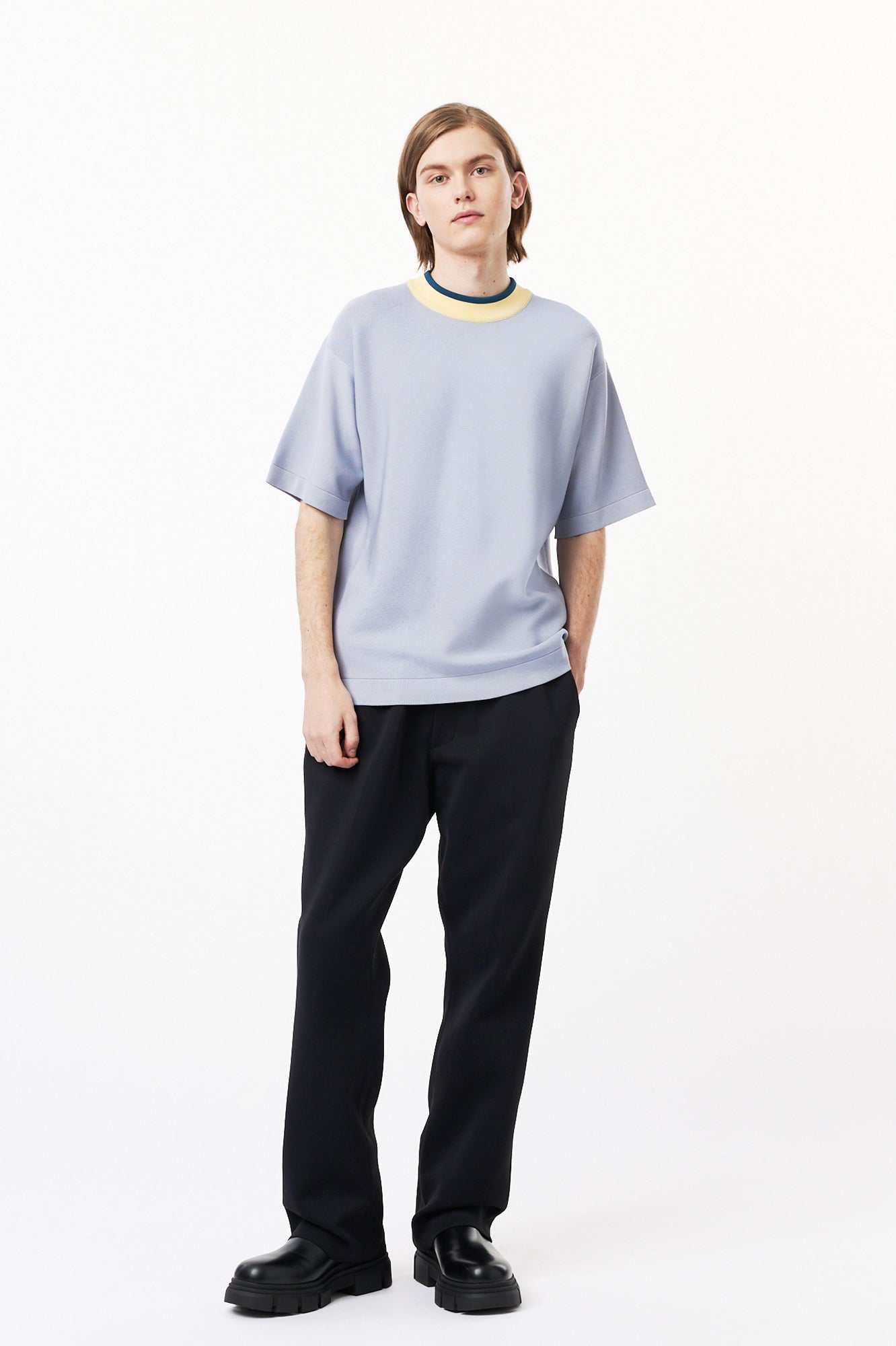 CUPRO GARTER SHORT SLEEVE TEE SHIRT