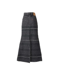 Scratch Denim Mermaid Skirt