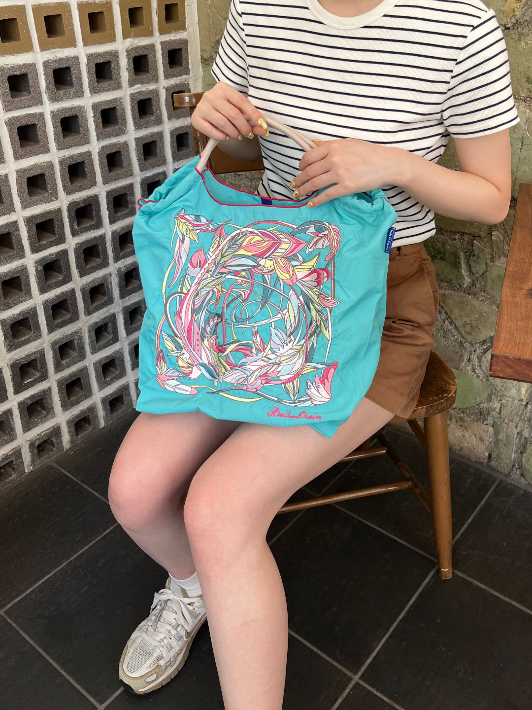 Feather(羽柄）M#36 L/BLUE-301064