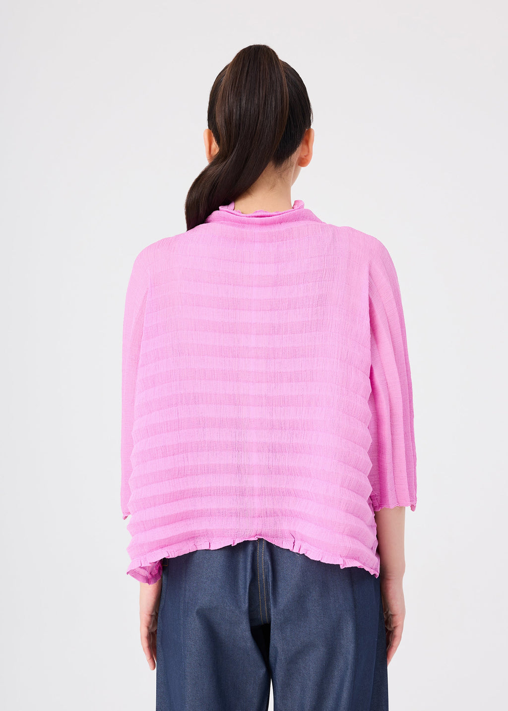 Accordion See-Through Crepe
