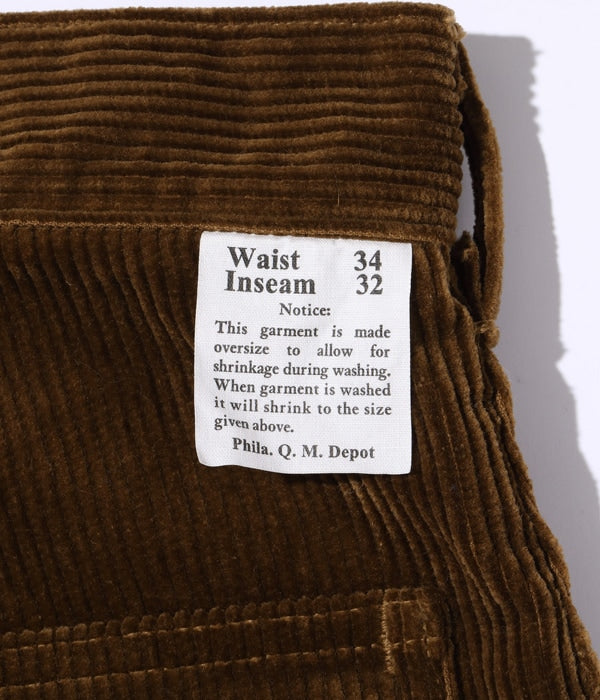 AVIATION ASSOCIATES U.S. ARMY WORKING TROUSERS CORDUROY VERSION