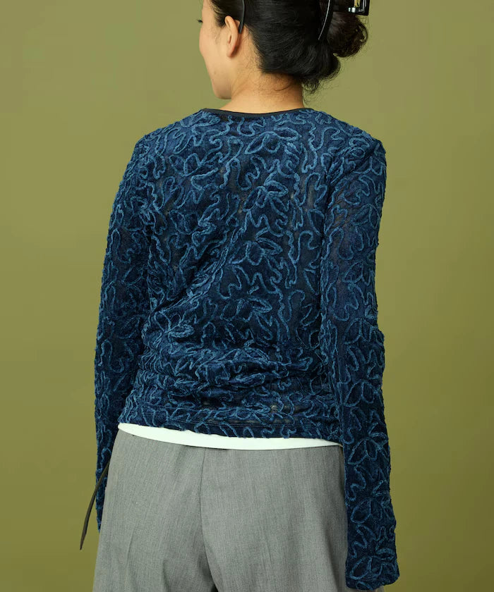Mesh Velour Top