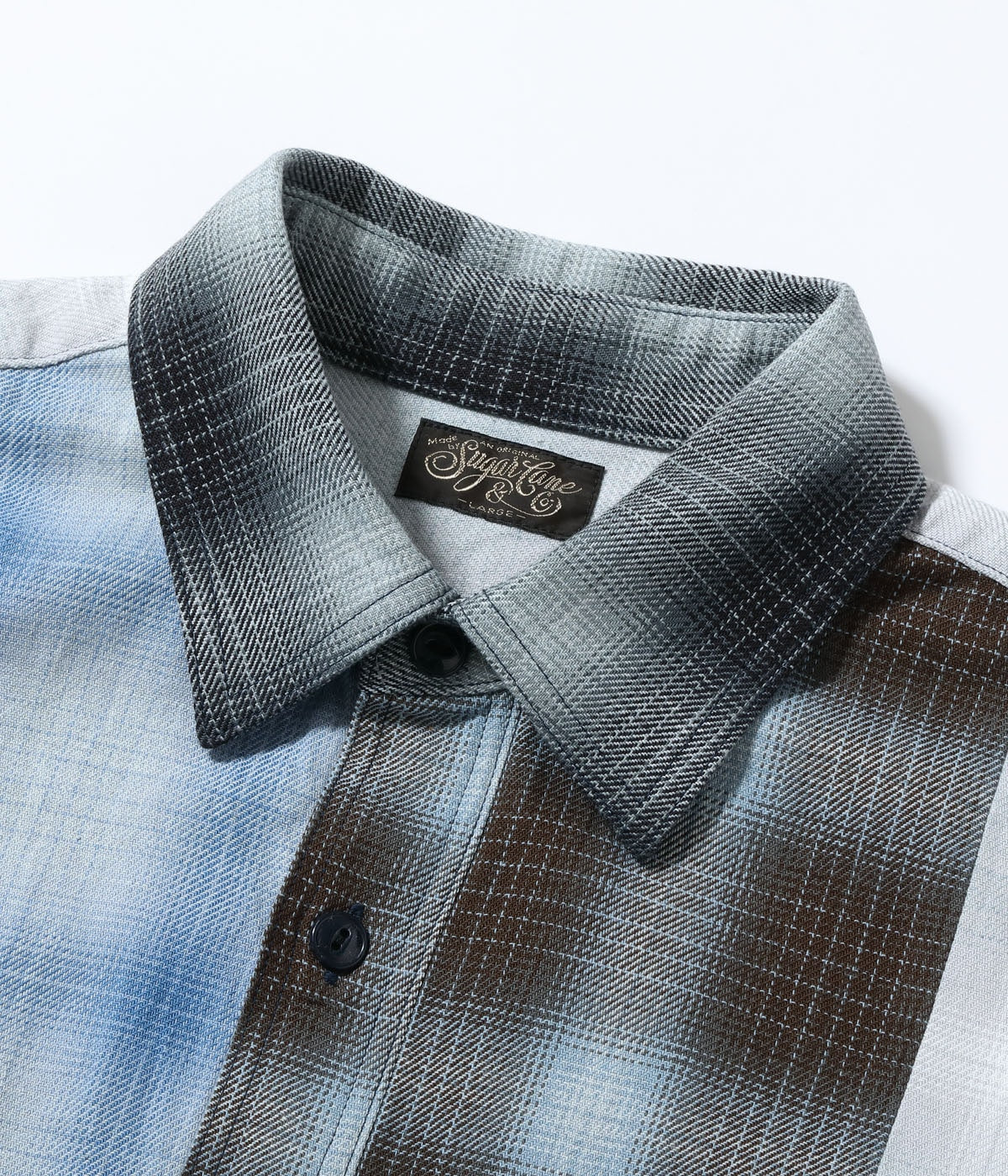 INDIGO OMBRE CHECK CRAZY WORK SHIRT