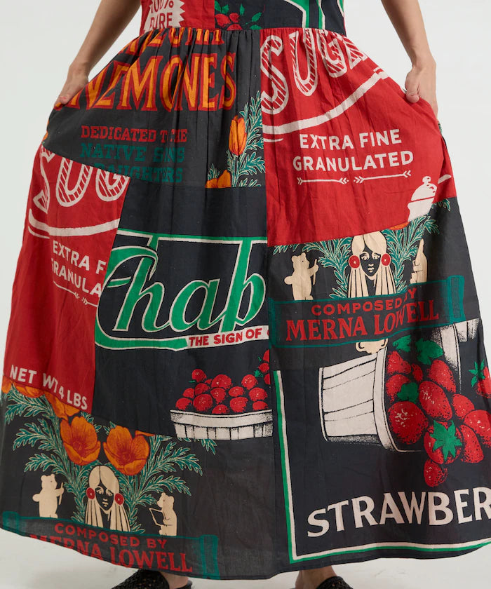 India FEEDBAG Print Shoulder Ribbon Camisole Dress