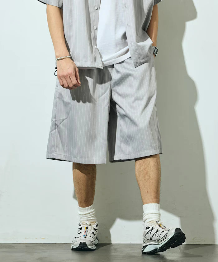 Stripe Easy Wide Shorts / Compatible with Setup