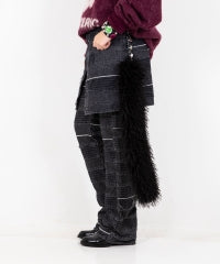 Scratch A-Line Denim Mini Skirt