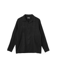 SKULL STRAP Embroidered Cuban Shirt