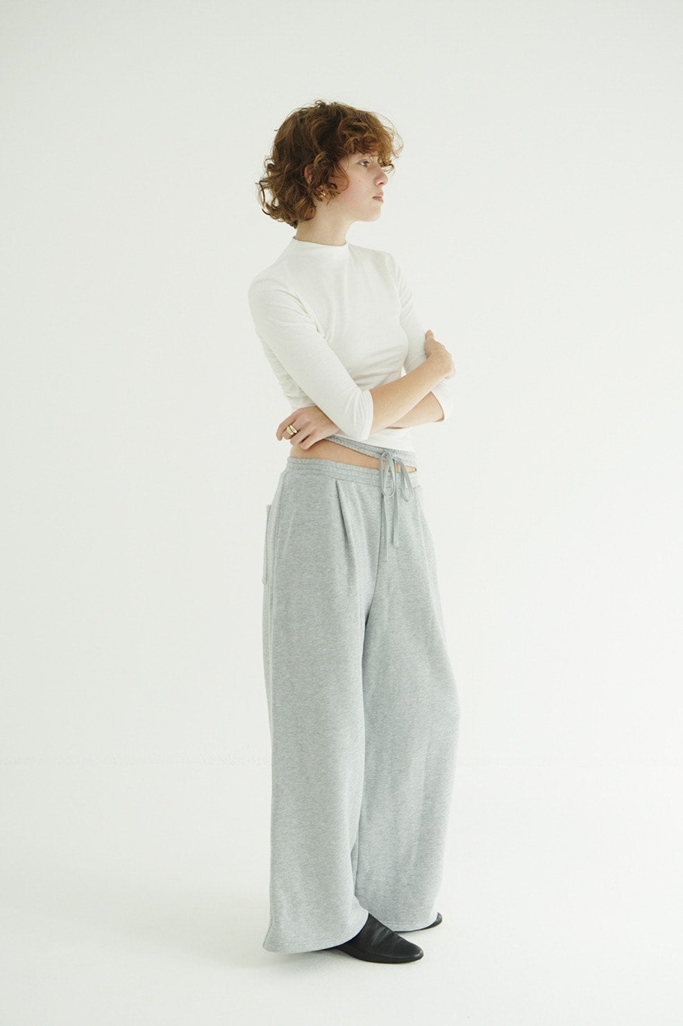 MOCK NECK MID SLEEVE TOPS