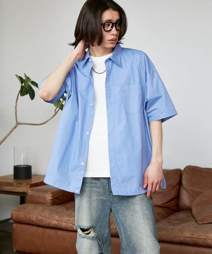 LOVE POP STUDIO Regular Color Half Sleeve Shirt Limited Edition