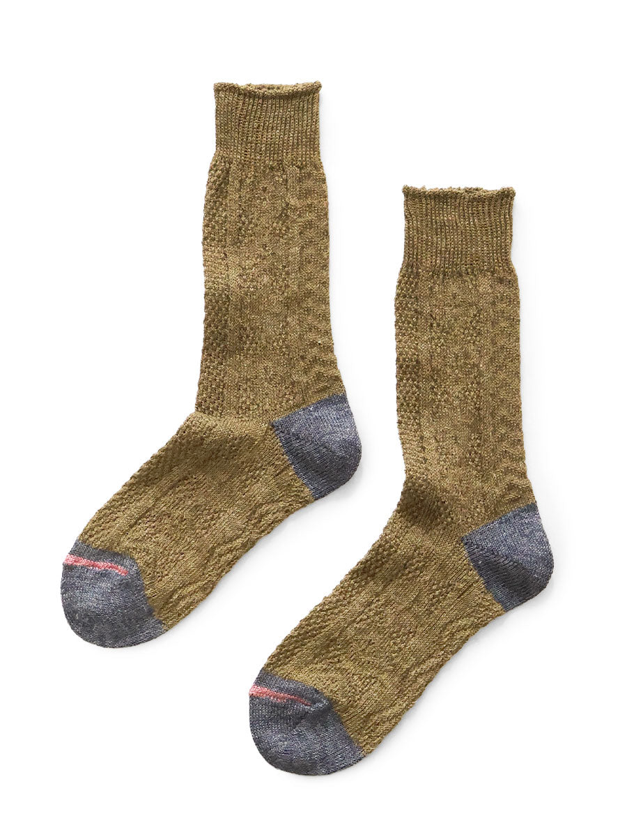 96 Piece Linen Jacquard Kuba Pattern Socks